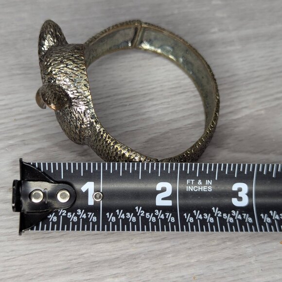 Silver Tone Owl Cuff Bracelet - Picture 10 of 11